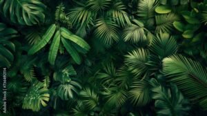 Fundo verde natural com folhas ecológicas, ideal para destacar sustentabilidade, produtos orgânicos e design ambiental criativo